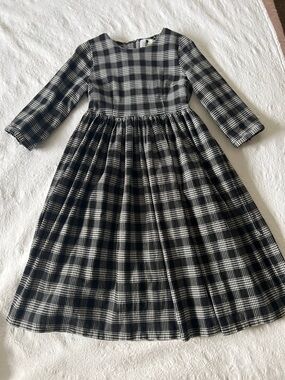 Dainty Jewells Black and White Plaid Midi Dress